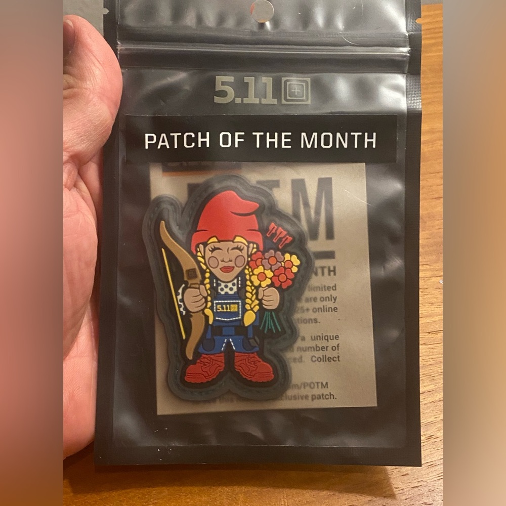 5.11 Tactical POTM Patch Of The Month May 2021 "Girl Gnome" Archery SEALED